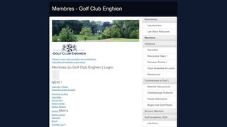 
                            4. Login Membres - Golf Club Enghien