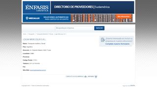 
                            7. login mercosur s.r.l. - Directorio de Proveedores | Sudamerica