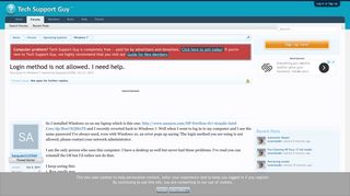 
                            7. Login method is not allowed. I need help. | Tech Support Guy