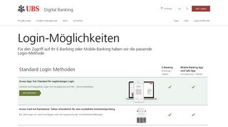 
                            11. Login-Methoden E-Banking | UBS Schweiz