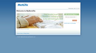 
                            8. Login - MetLife MyBenefits