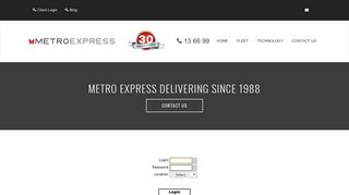 
                            3. Login – Metro Express Transport