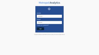 
                            3. Login - Metropol Analytics™