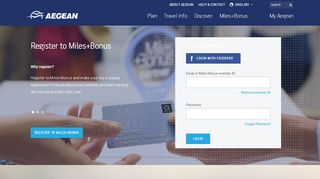 Login | Miles+Bonus - Aegean Airlines