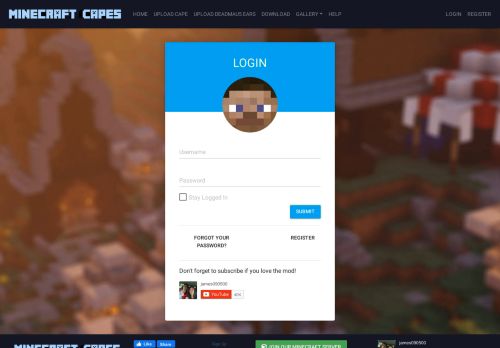 
                            1. Login | MinecraftCapes.co.uk