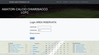 
                            11. Login Minisito Amatori calcio Chiarisacco Lcfc - Friuligol