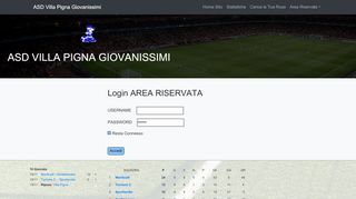 
                            7. Login Minisito ASD Villa Pigna Giovanissimi - Marche in gol