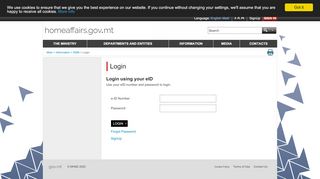 
                            8. Login - Ministry for Home Affairs and National Security