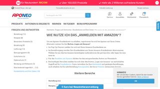 
                            13. Login mit Amazon - Aponeo