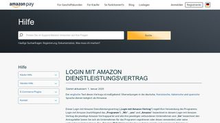 
                            6. Login mit Amazon Dienstleistungsvertrag - Amazon Pay