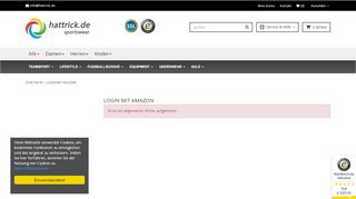 
                            12. Login mit Amazon - hattrick.de