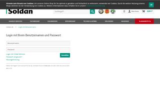 
                            1. Login mit Benutzername | Soldan.de