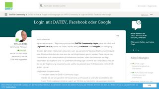 
                            7. Login mit DATEV, Facebook oder Google | DATEV-Community