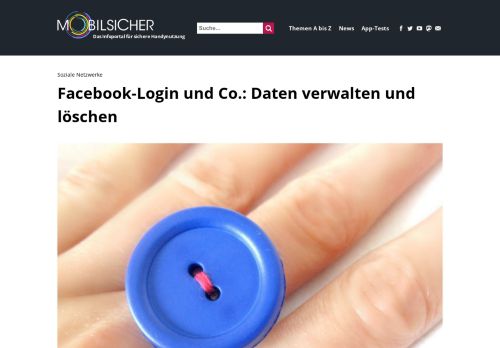 
                            5. Login mit Facebook - mobilsicher.de