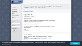 
                            7. Login mit Firefox ~ chessmail.de