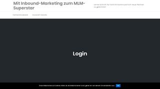 
                            12. Login — Mit Inbound-Marketing zum MLM-Superstar