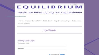 
                            2. Login Mitglieder | Equilibrium | Verein zur Bewältigung von ...