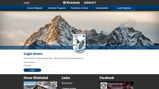 
                            9. Login Mitglieder - Kiwanis Club Zermatt