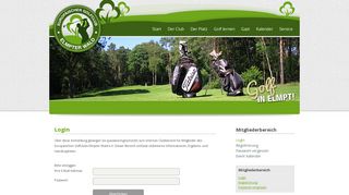 
                            2. Login - Mitgliederbereich - EGC Europäischer Golfclub Elmpt
