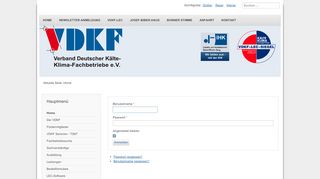 
                            1. Login Mitgliederbereich - VDKF