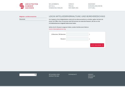 
                            3. Login Mitgliederverwaltung und Büroverzeichnis