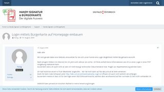 
                            10. Login mittels Bürgerkarte auf Homepage einbauen - Handy-Signatur ...