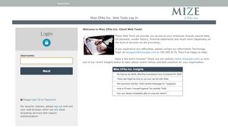 
                            13. Login - Mize Houser Web Tools