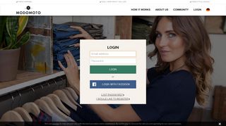
                            8. Login - MODOMOTO | Be well dressed without shopping