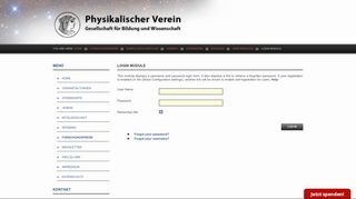 
                            5. Login Module - Physikalischer Verein