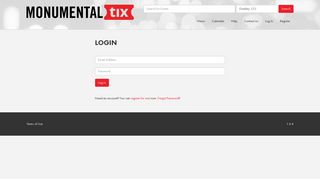 
                            11. Login | Monumental Tix