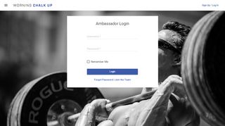 
                            10. Login | Morning Chalk Up Ambassadors