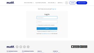 
                            1. Login - Motif Investing