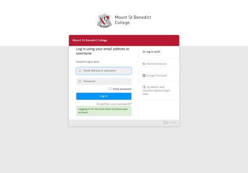 
                            9. Login - Mount St Benedict College