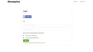 
                            1. Login - Mouseprice - Mouseprice.com