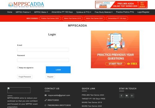 
                            5. Login - MPPSC - About MPPSC ADDA