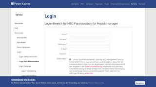 
                            12. Login MSC-Praxistoolbox - Peter Kairies