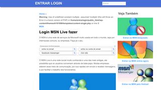 
                            12. Login MSN Live fazer - Entrar Login