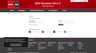 
                            7. Login - MSV Bautzen 04 e.V.