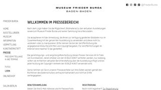 
                            9. Login – Museum Frieder Burda