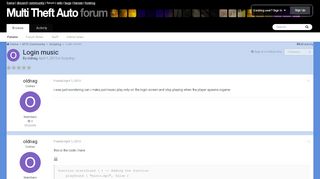 
                            5. Login music - Scripting - Multi Theft Auto: Forums - Mta