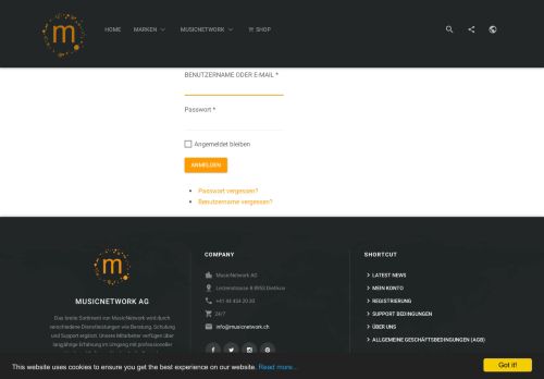 
                            9. Login - MusicNetwork AG