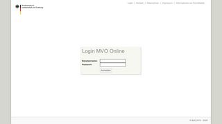 
                            1. Login - MVO Online - BLE