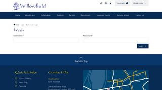 
                            2. Login - My Account - Willowfield School