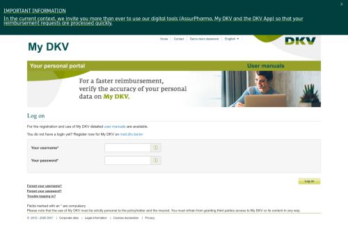 
                            8. Login - My DKV