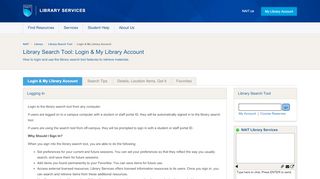 
                            6. Login & My Library Account - Library Search Tool - Library at Northern ...