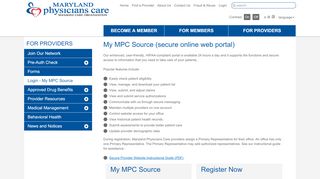 
                            5. Login - My MPC Source - Maryland Physicians Care