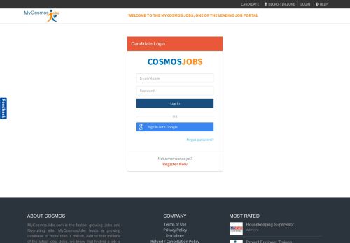 
                            13. Login - MYCOSMOSJOBS