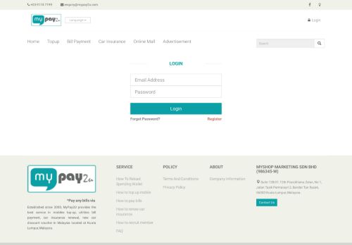 
                            1. Login - MyPay2U