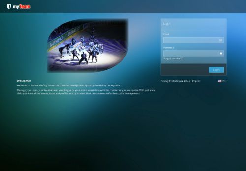 
                            2. Login - myTeam - hockeydata