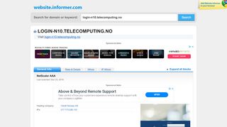 
                            7. login-n10.telecomputing.no at WI. NetScaler AAA - Website Informer
